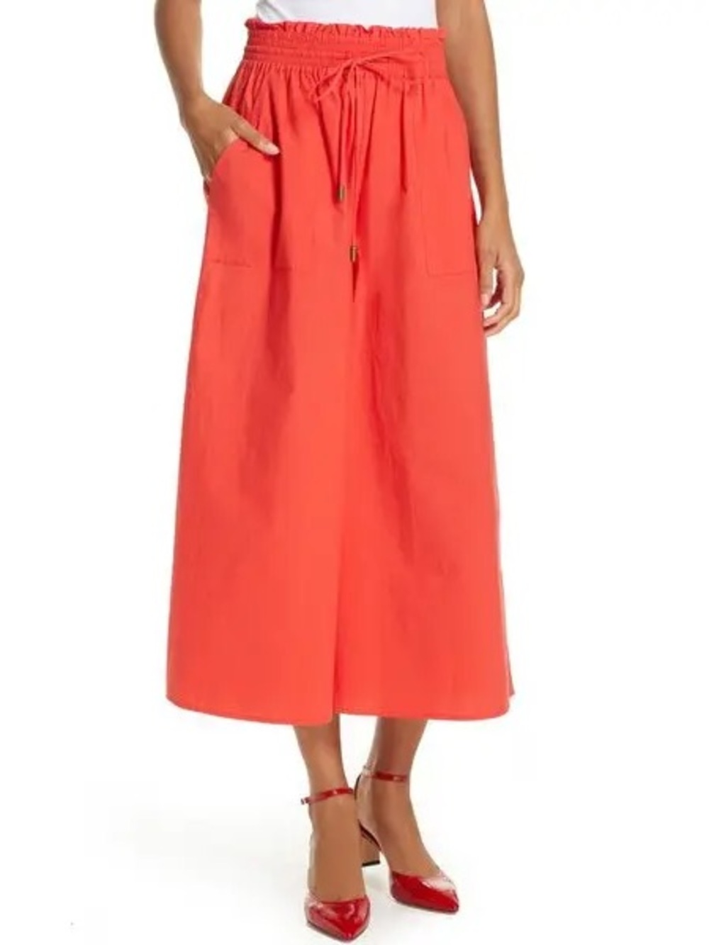 Apiece Apart Galicia Wide Leg Typewriter Cotton Crop Pant